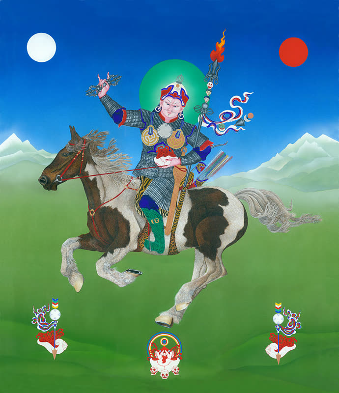 Ling Gesar riding a horse